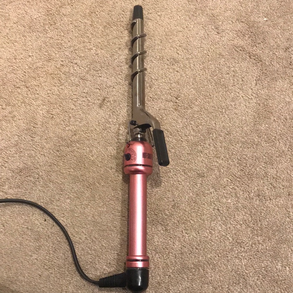 Hot Shot Tools Pink Titanium Coil Curling Iron